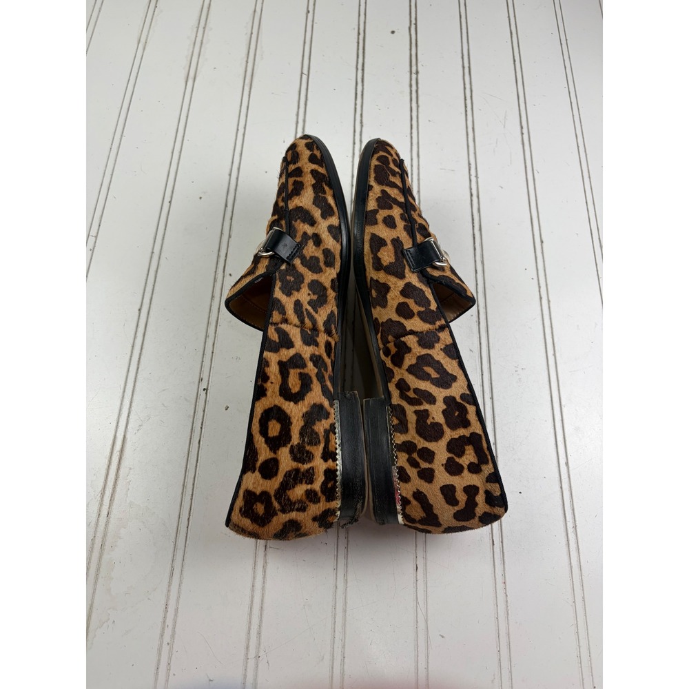 Franco Sarto Vintage Leopard Calf Hair Bit Loafers Women's Size 8 - Picture 5 of 11